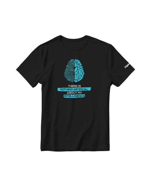AI Brain Round neck T-Shirt-Black